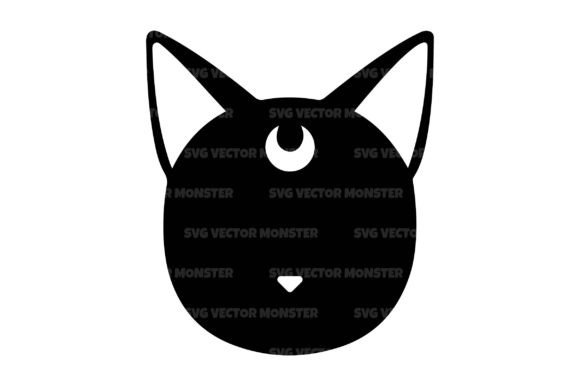 Black Cat Face SVG Cut File