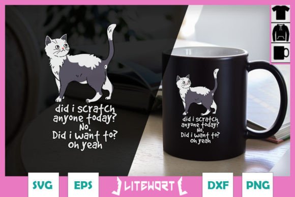 Black Cat Sarcastic SVG I Scratched