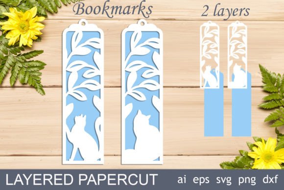 Cat Bookmarks Svg, Animal Bookmark