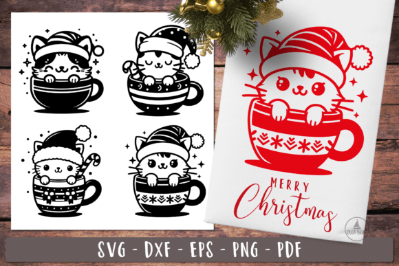 Cat Christmas SVG: Black & White Cat Review