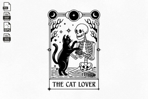 Cat Lady Tarot Card Svg