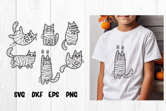 Cat Mummy SVG: Halloween Cat Cute