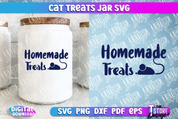 Cat Treat Jar SVG Design Cat Treats