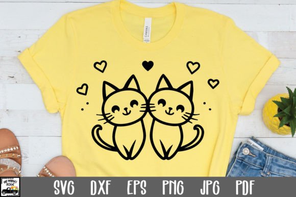 Cute Cat Buddies SVG File