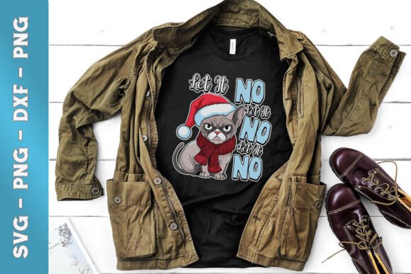 Funny Sphynx Cat Christmas SVG