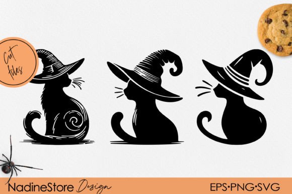 Halloween Cat Silhouette, Svg Files