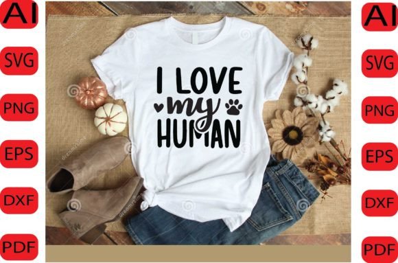 I Love My Human SVG DESIGNA