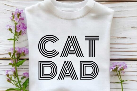 Retro Cat Dad SVG Design